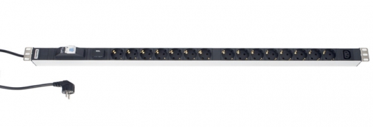 Блок розеток SHT-15SH-1IEC-SF-2.5EU,15роз.+1хIEC320 C13,16A,выкл.,защ.от перенапр.,шнур2.5м(990x44.4x44.4мм) | 29265 | Hyperline