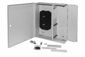 Бокс оптич.FO-WBX-6xSLT-W140H42-48UN-GY унив.наст.,от8 до 48п.(SC,duplexLC,ST,FC),со сплайс пласт.,без пиг.и прох.ад.,сер. | 250444 | Hyperline