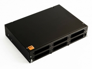 Бокс оптич.FO-19V-2U-6xSLT-W130H30-48UN-BK ун.19