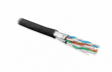 UFTP4-C6A-S23-OUT-PE-BK-500 (500 м) Кабель витая пара, экранир. (U/FTP), категория 6a, 4 пары(23AWG),одножил. (solid) | 359210 | Hyperline