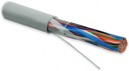 UUTP50-C3-S24-IN-PVC-GY Кабель витая пара, неэкранир. U/UTP, категория 3, 50 пар (24 AWG),одножил. (solid), PVC, серый | 19954 | Hyperline