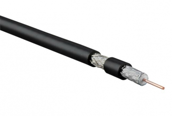 COAX-RG6-CU-500 Кабель коаксиальный RG-6, 75 Ом (ТВ, SAT, CATV), жила - 1.02 мм (18 AWG, медь, solid)(бухта 500 м) | 49027 | Hyperline