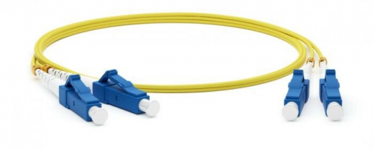 FC-D2-9-LC/UR-LC/UR-H-0.5M-LSZH-YL Патч-корд волоконно-оптич. (шнур) SM 9/125 (OS2), LC/UPC-LC/UPC, 2.0 мм, duplex, LSZH, 0.5 м | 244198 | Hyperline