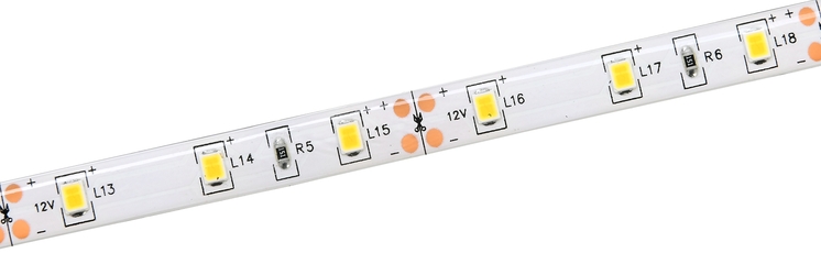 Лента светодиодная LEDx60/м 20м 4.8w/m 12в IP65 теплый белый