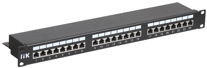 Патч-панель ITK 1 юнит кат.5Е STP 24 порта (IDC Dual)