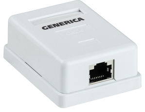 Розетка информационная настенная RJ45 категории 5Е FTP 1 порт GENERICA