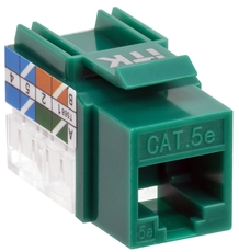 Модуль ITK Keystone Jack кат.5E UTP 110 IDC 90град зелёный