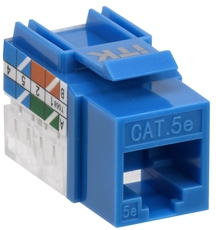 Модуль ITK Keystone Jack кат.5E UTP 110 IDC 90град синий