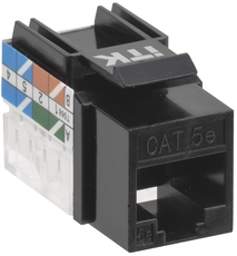 Модуль ITK Keystone Jack кат.5E UTP 110 IDC 90град чёрный