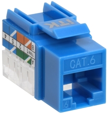 Модуль ITK Keystone Jack кат.6 UTP 110 IDC 90град синий