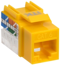 Модуль ITK Keystone Jack кат.6 UTP 110 IDC 90град жёлтый
