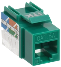 Модуль ITK Keystone Jack кат.6A UTP 110 IDC 90град зелёный
