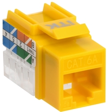 Модуль ITK Keystone Jack кат.6A UTP 110 IDC 90град жёлтый