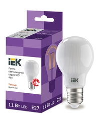 Лампа светодиодная LED 11вт Е27 теплый матовый FILAMENT