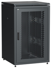 Шкаф сетевой 19' LINEA N 18U 800х800мм перфорированная передняя дверь задняя металлическая черный