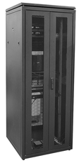 Шкаф сетевой 19' LINEA N 33U 800х800мм двустворчатая перфорированная дверь задняя перфорированная черный