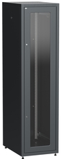 Шкаф LINEA E 33U 600х800мм двери 2шт стекло и металл черный