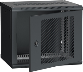 Шкаф LINEA W 9U 600x450 мм дверь перфорированная RAL9005