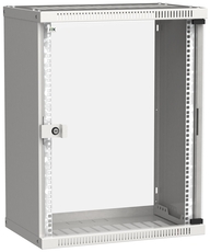 Шкаф LINEA WE 15U 550x350мм дверь стекло серый