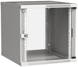 Шкаф LINEA WE 9U 600x450мм дверь стекло серый