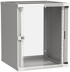 Шкаф LINEA WE 15U 600x600мм дверь стекло серый
