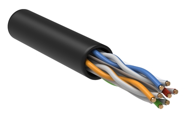 Витая пара U/UTP кат.6 4x2х24AWG solid LSZH 305м черный ITK