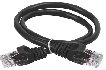 Патч-корд ITK категория 5е UTP 0.5м PVC черный