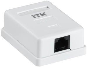 Настенная информационная розетка RJ45 кат. 6 UTP 1-порт