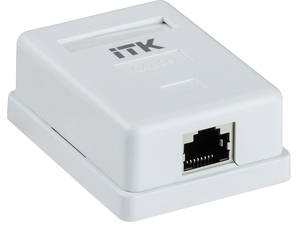Настенная информационная розетка RJ45 кат. 5E FTP 1-порт