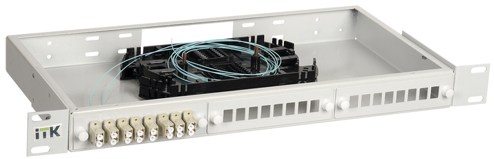 1U кросс укомплектованный LC (duplex) 12шт (OM3)