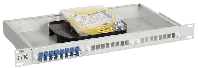 1U кросс укомплектованный SC (Simplex) 12шт