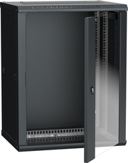 Шкаф настенный 19' LINEA W 15U 600x450мм стеклянная дверь RAL9005