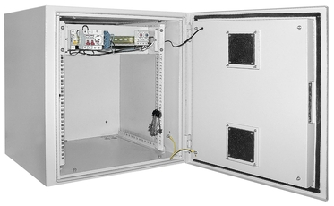 Шкаф уличный 19дюйм 12U 650x600 IP55 металл дверь серый