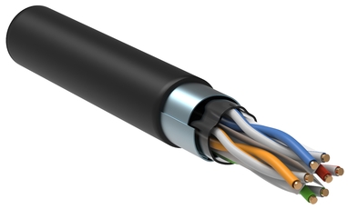 Витая пара F/UTP кат.6 4x2х23AWG solid LSZH 305м черный ITK