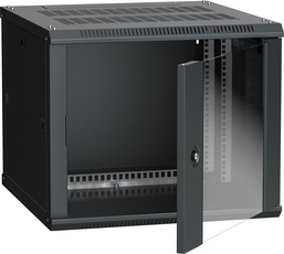 Шкаф настенный 19' LINEA W 6U 600x600мм стеклянная дверь RAL9005