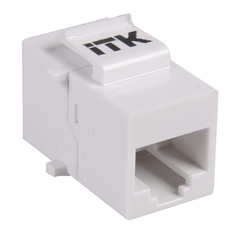 Адаптер проходной ITK IDC Dual-IDC Dual категория 5е UTP тип Keystone Jack белый