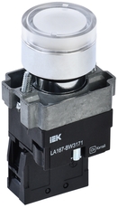 Кнопка управления LA167-BW3171 d=22мм RC 1з с подсветкой IP67 белая IEK