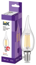 Лампа LED CВ35 7Вт 230В 3000К E14 серия 360° IEK