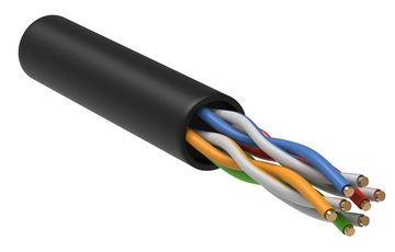ITK Каб. в. п. U/UTP кат. 5E 4х2х24AWG solid LDPE черный