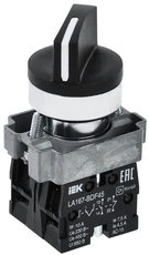 Переключатель LA167-BDF45 на 2 положения черный 1з+1р IP67 IEK