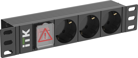ITK PDU 3 розетки нем. ст. LED 1U вх. С14 10
