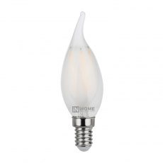 Лампа светодиодная LED-СВЕЧА НА ВЕТРУ-deco 5Вт 230В Е14 4000К 450Лм матов | 4690612006802 | IN HOME