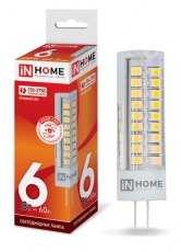 Лампа светодиодная LED-JCD-VC 6Вт 230В G4 6500К 540Лм | 4690612028637 | IN HOME