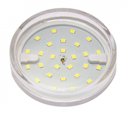 Лампа светодиодная LED 6Вт GX53 220В 3000К PLED- ECO-GX53 CLEAR таблетка (плоский цилиндр) | 2851970 | Jazzway