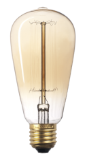 Лампа накаливания ЛОН 40Вт Е27 230В RETRO ST64 GOLD | 2858276 | Jazzway