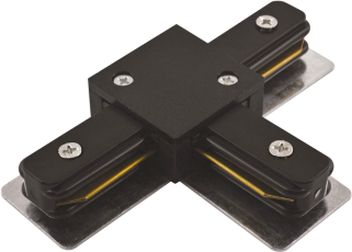 Коннектор для накладного шинопровода PTR CT-BL черный T-образный | 5010857 | Jazzway