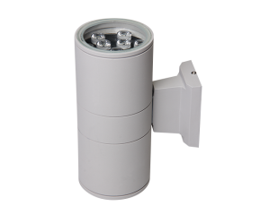 Светильник светодиодный архитектурный ДБУ PWL-245110/24D 2x9Вт 6500К IP65 фасадный серый | 2857941 | Jazzway