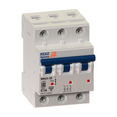 Выключатель автоматический трехполюсный OptiDin BM63 63А B 6кА (BM63-3B63-УХЛ3) | 103730 | КЭАЗ