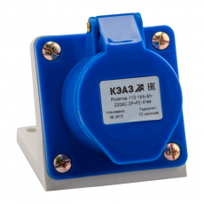 Розетка 123-32А-6h-220AC-2P+PE-IP44 | 222747 | КЭАЗ