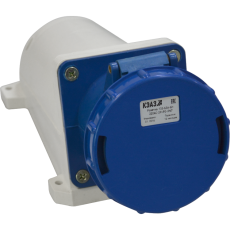 Розетка 133-63А-6h-220AC-2P+PE-IP67 | 241219 | КЭАЗ